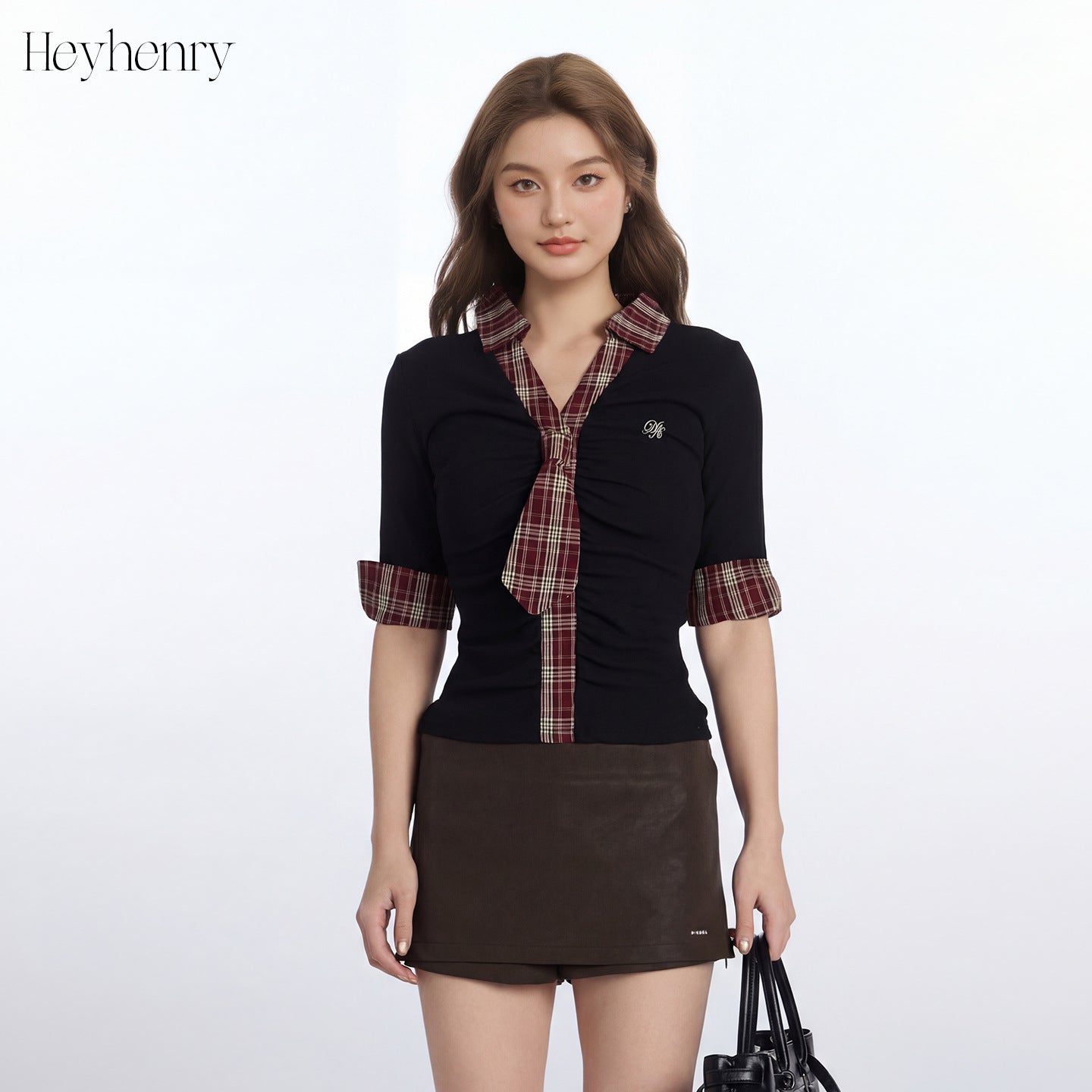 HeyHenry Fake Two-piece Tie Slim Tee