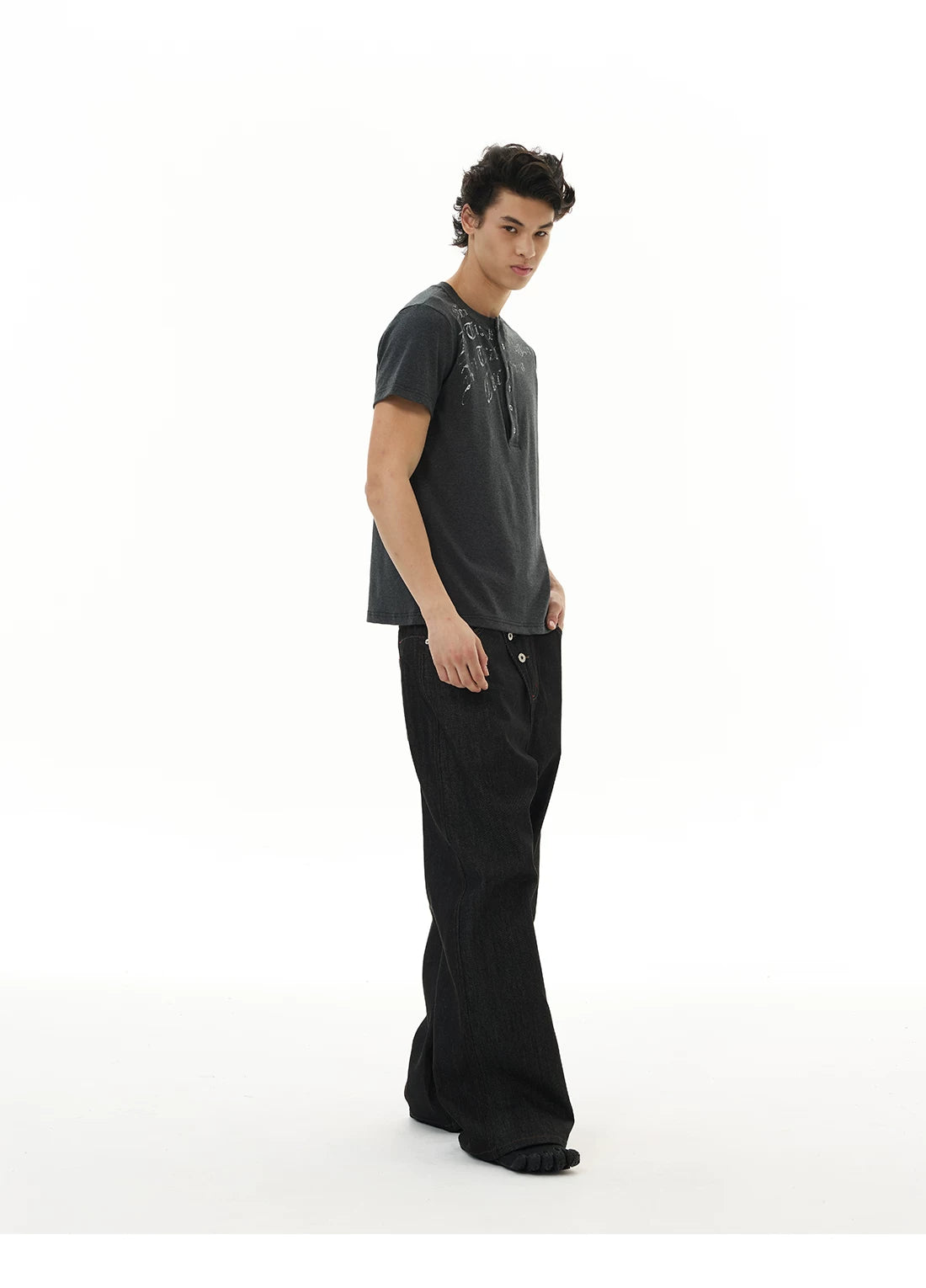 WLNEXT Vintage Niche Wide Leg Jeans