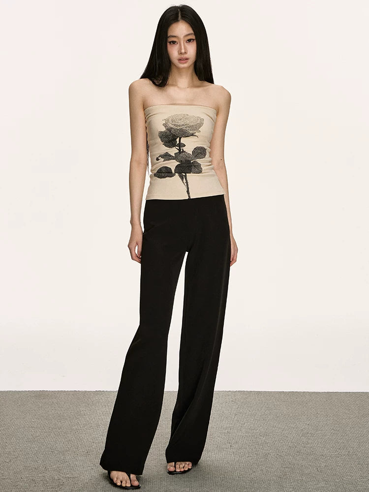 Anna Aneae Rose Print Knitted Stretch Vest