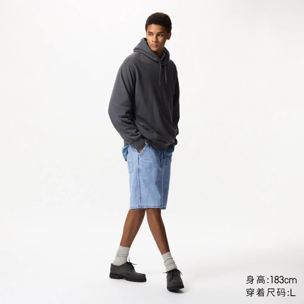 Uniqlo Men's Clothing Women's Denim Tooling Shorts/Washed Products Pants Casual Loose Pants 477165