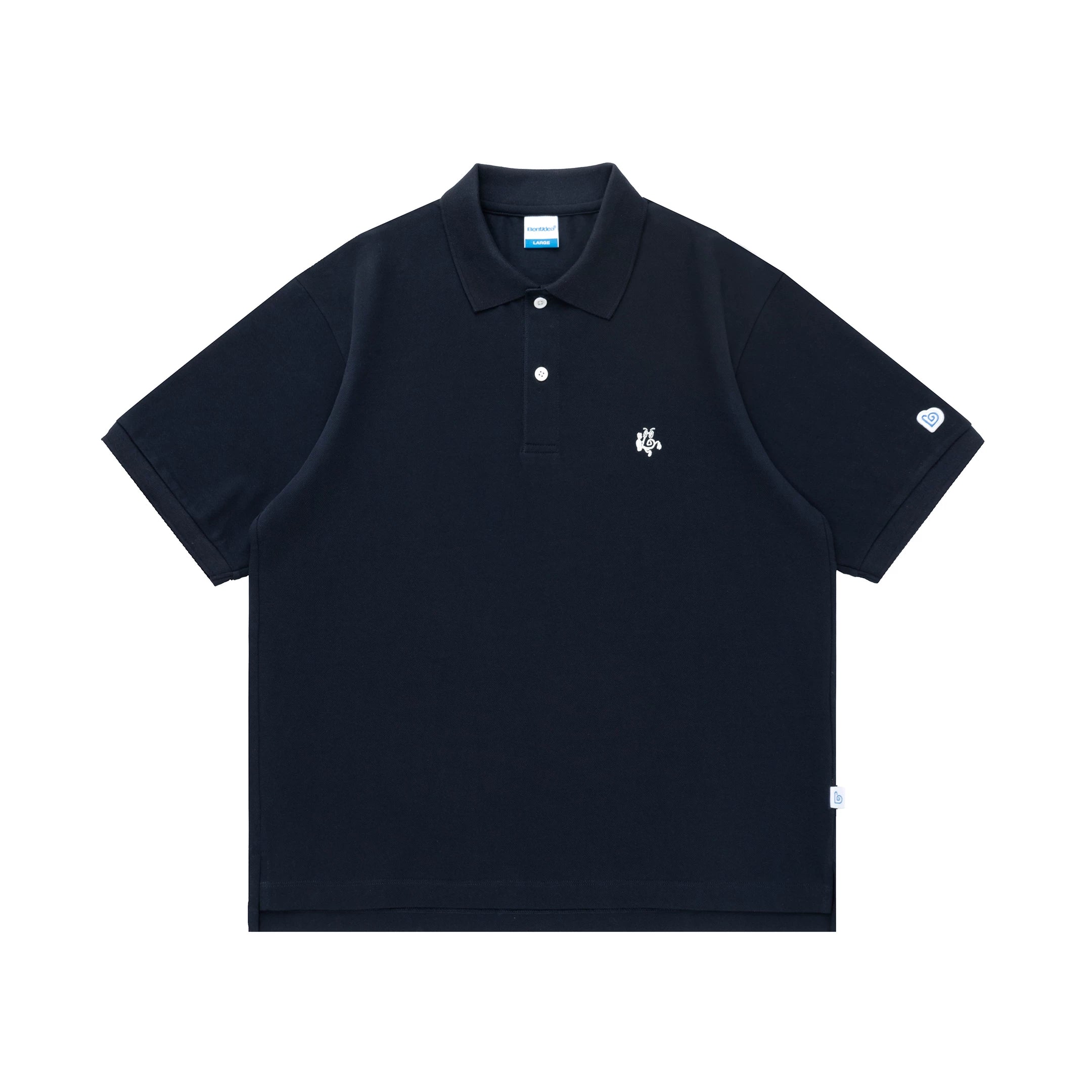 BENT IDEA Embroidered Simple Polo Shirt Tee