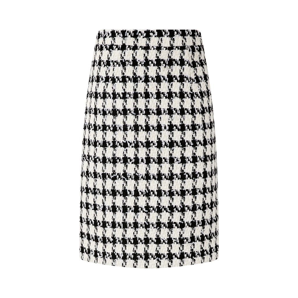 FINDYAWINGS Thousand Birds Plaid Short Jacket Skirt Set