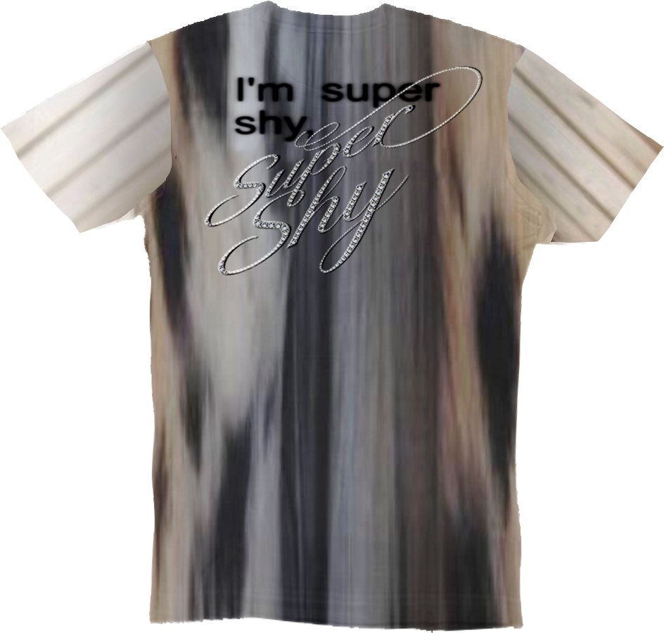 PAIKI Is Shy about Leopard Leopard Rhinestone Straight Shoulders Slim Tee