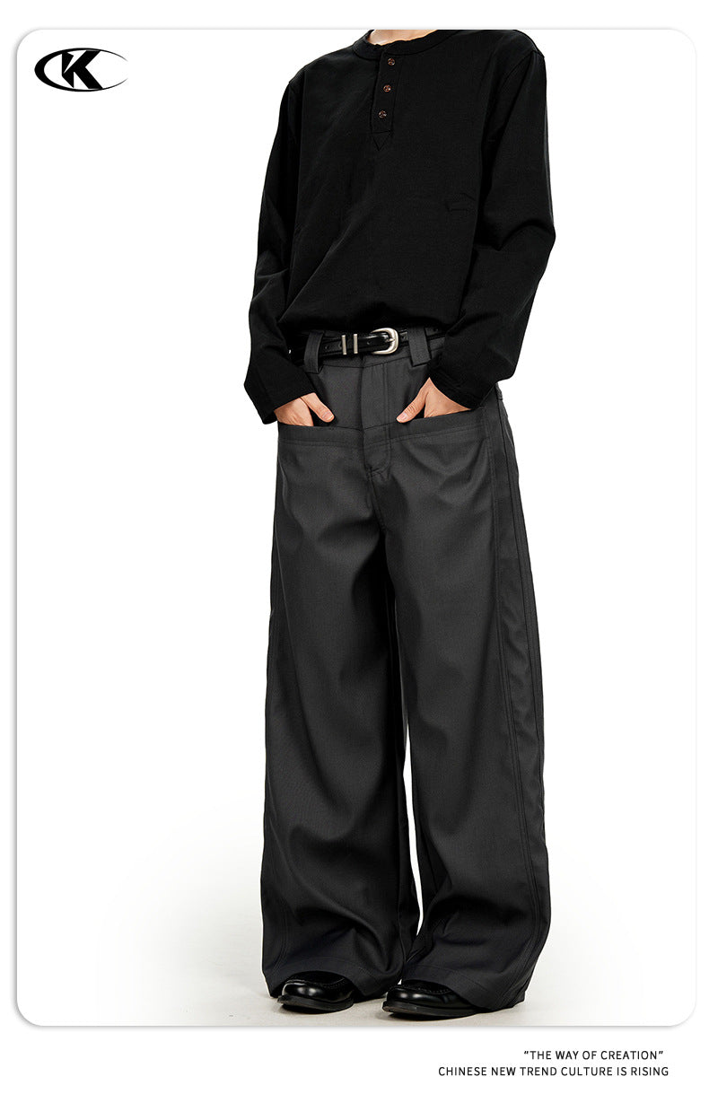 11KN Straight Three-dimensional Loose Versatile Casual Pants