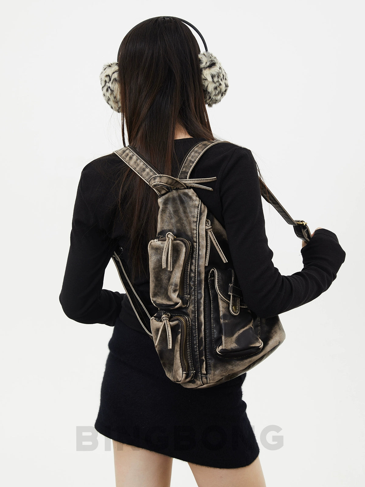 BINGBONG Old Wasteland Wind One Shoulder Crossbody Shoulder Bag