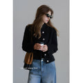 EGGKA Crew Neck Single-breasted Premium Short Jacket
