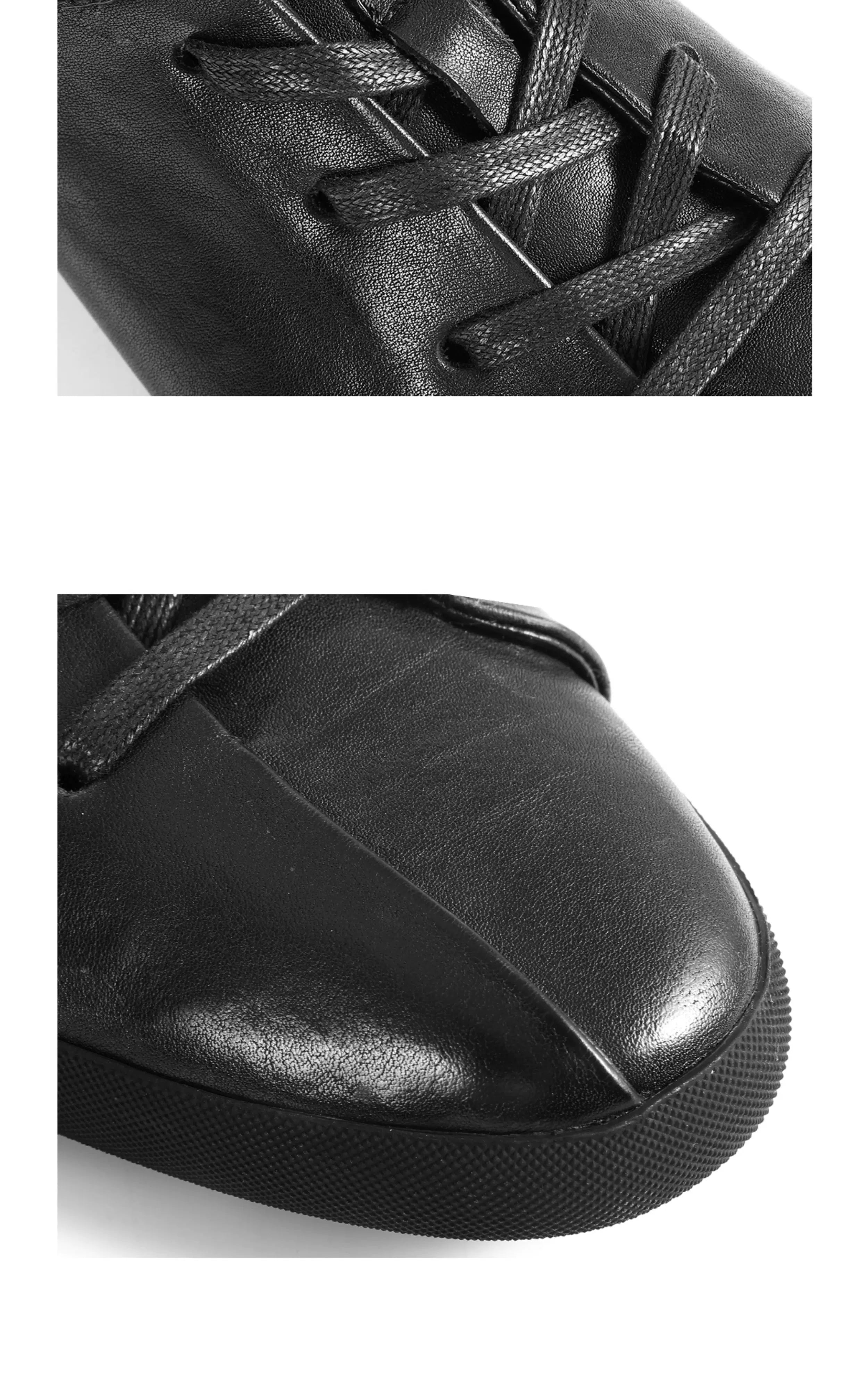 Slight Vogue Pleated Cut Flat Casual Leather Shoes