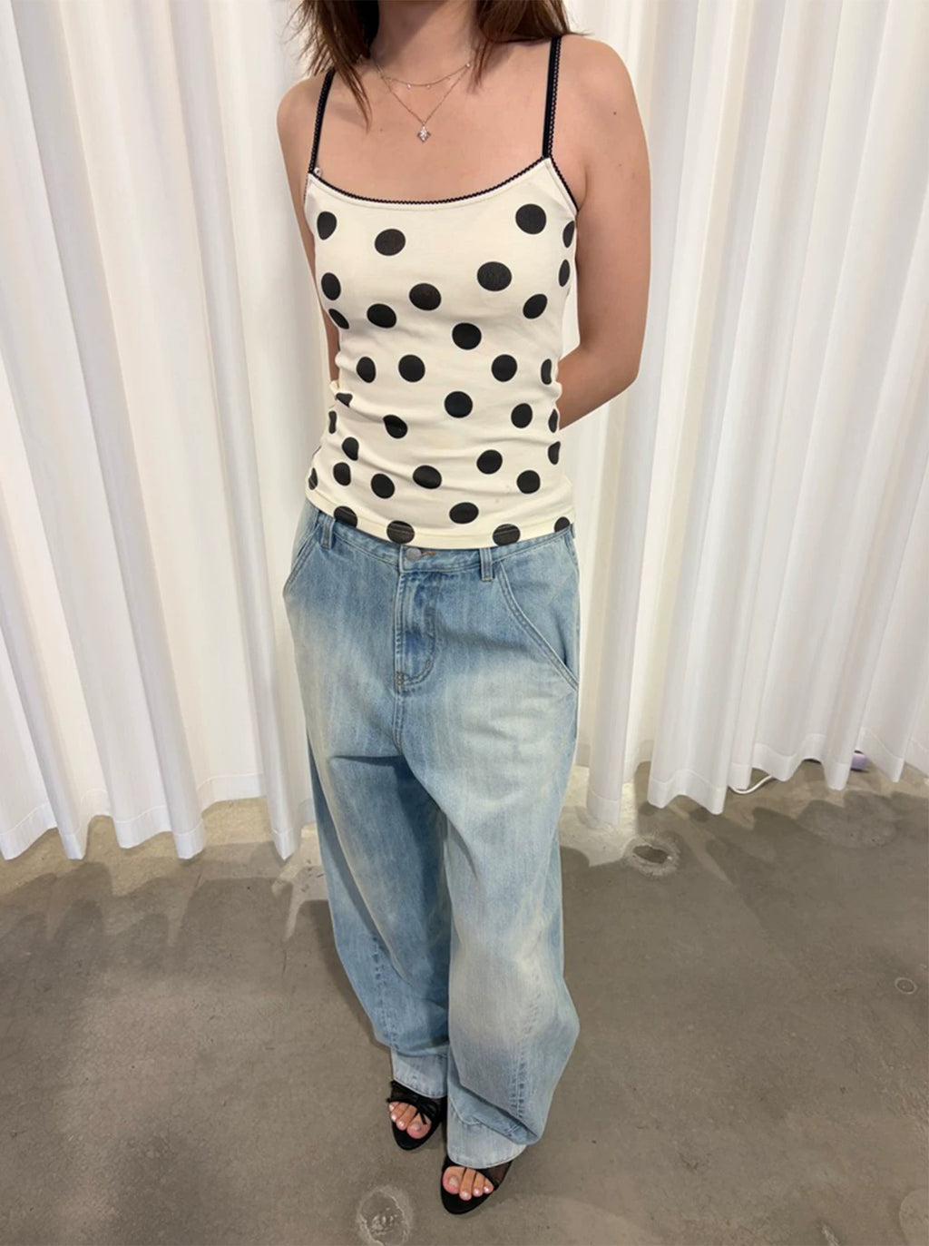 InsGale Slim Fit Polka Dot Sling Vest