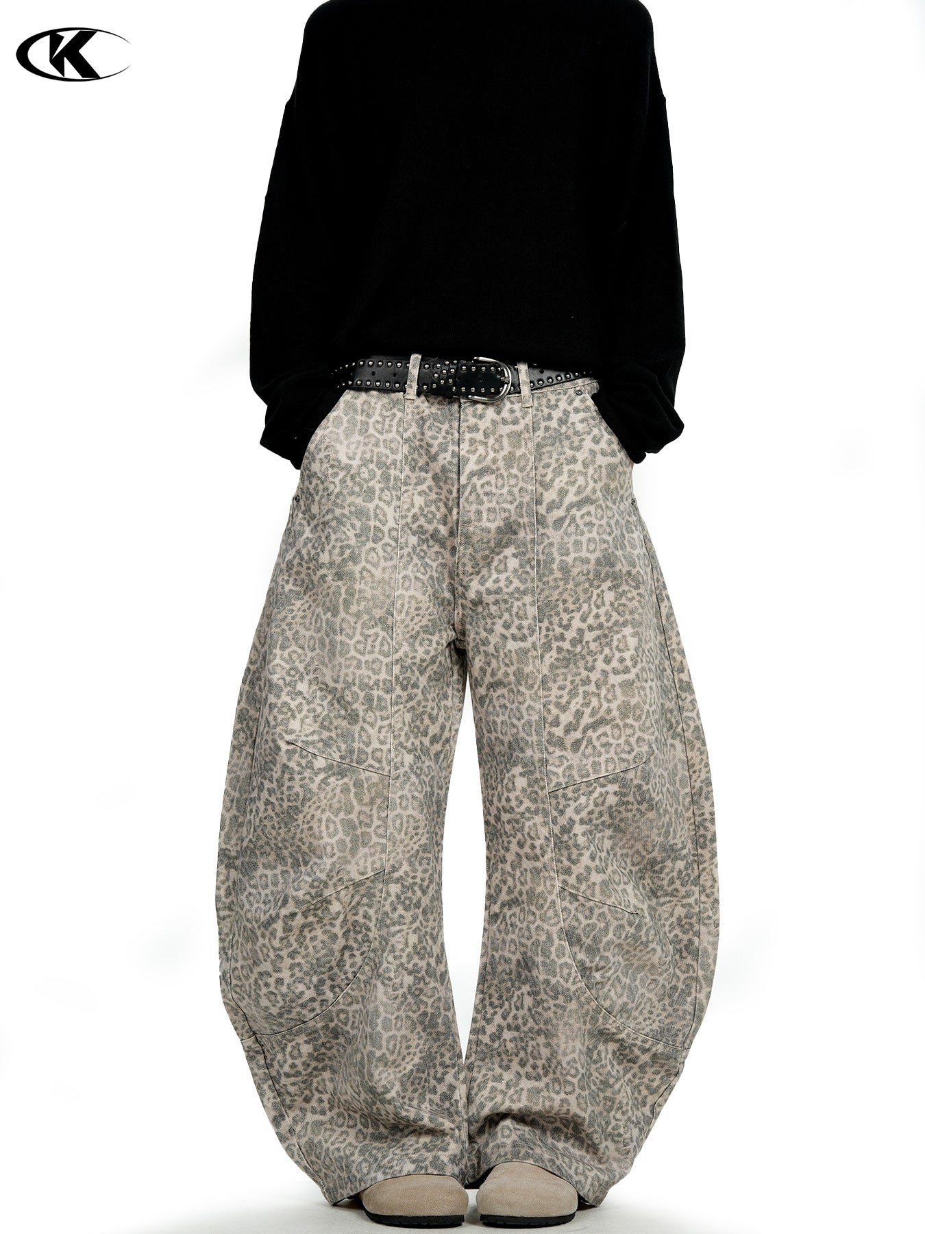 11KN | Pleated Wide-Leg Cargo Pants for American Retro