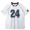 Muscle Dog Contrasting Football Collar Loose Tee