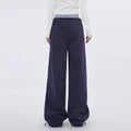 SAMUSAN Double Waist Loose Drape Floor Straight Tote pants