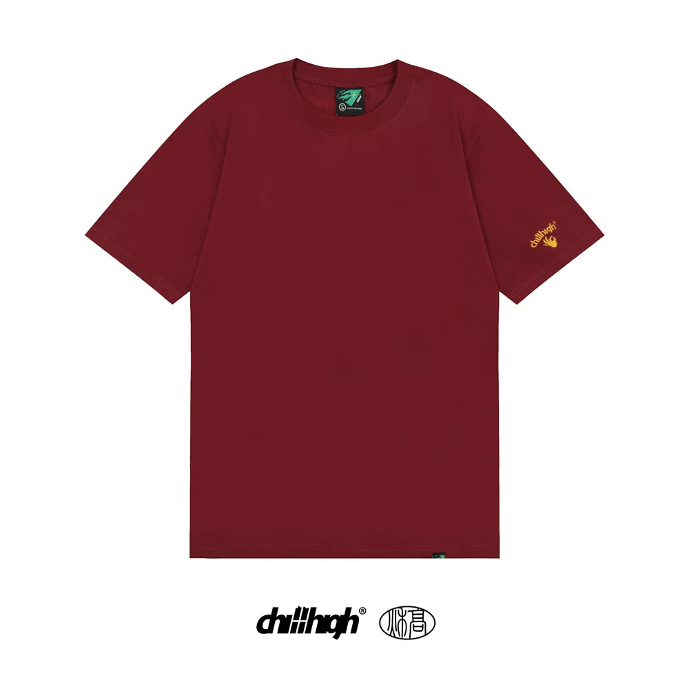 ChillHigh Crew Neck Solid Color Loose Tee