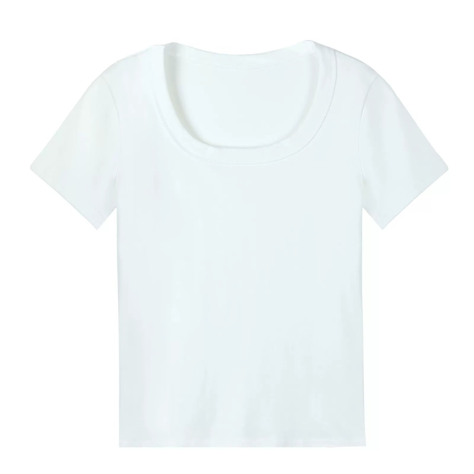 XUJING Simple V-neck Slim and Thin Tee