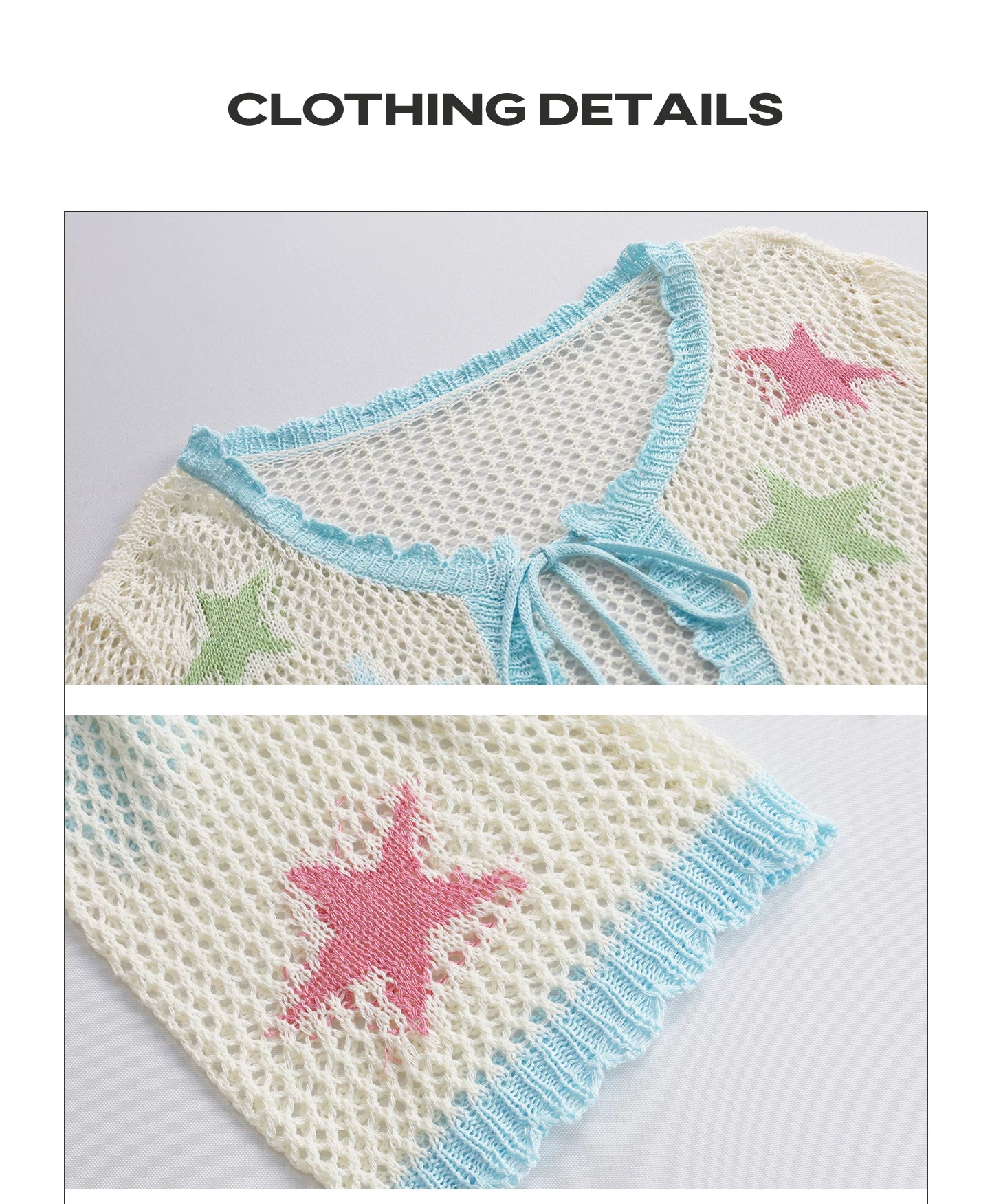 Girlyhalo Contrast Flower Knitted Cardigan