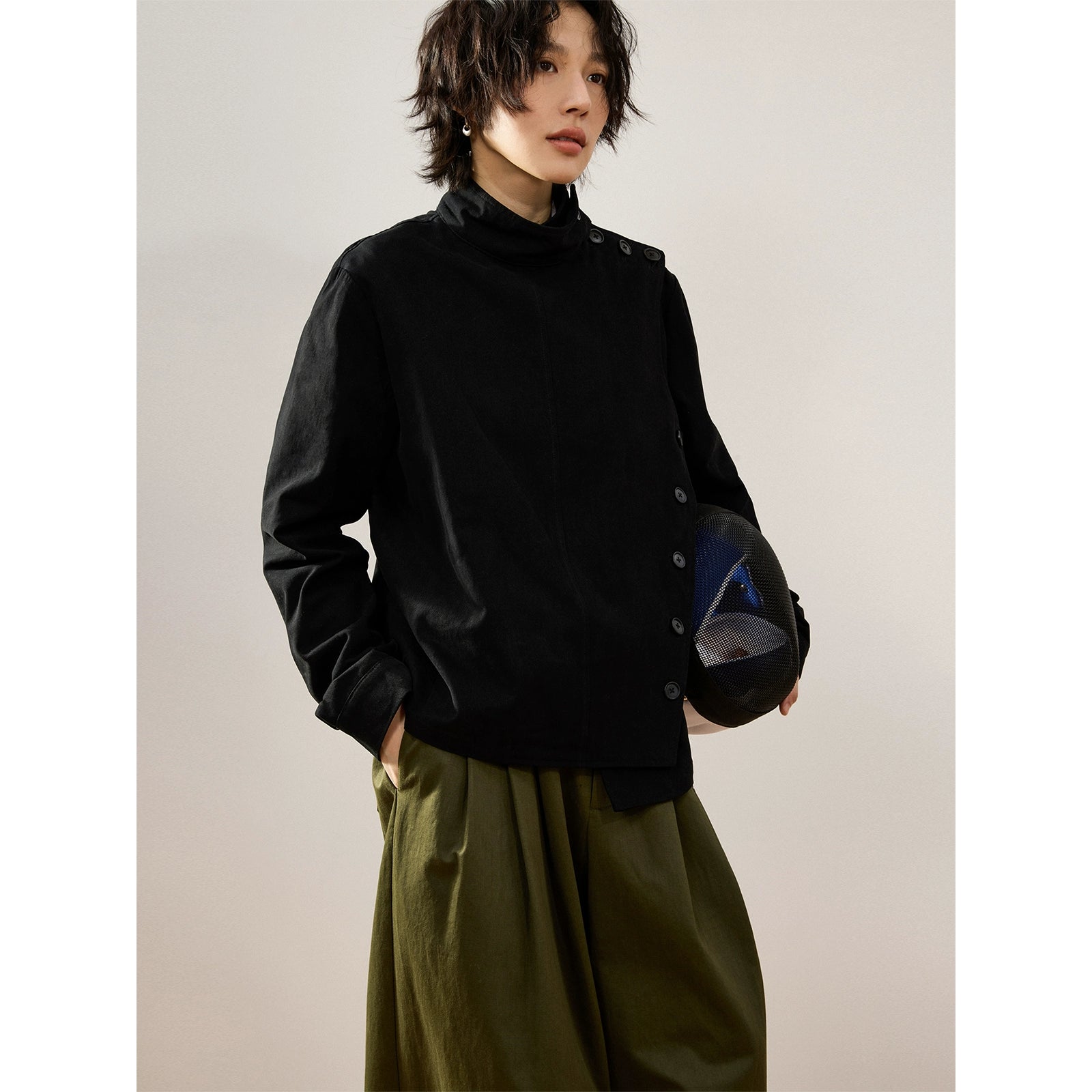 Sameuoo Vintage Irregular Design Jacket