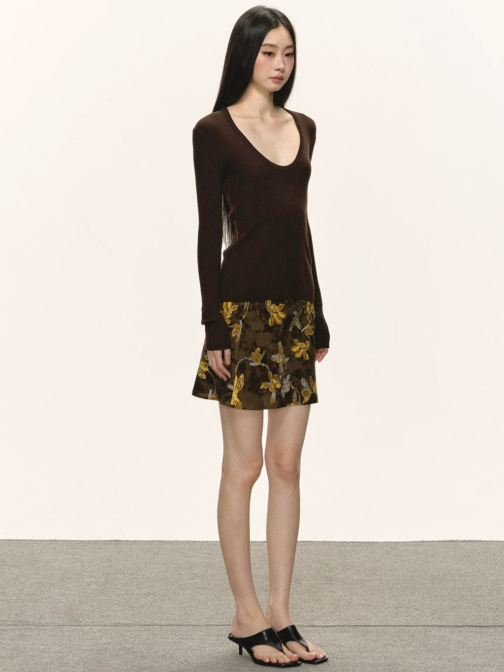 Anna Aneae High Waist Flower Skirt