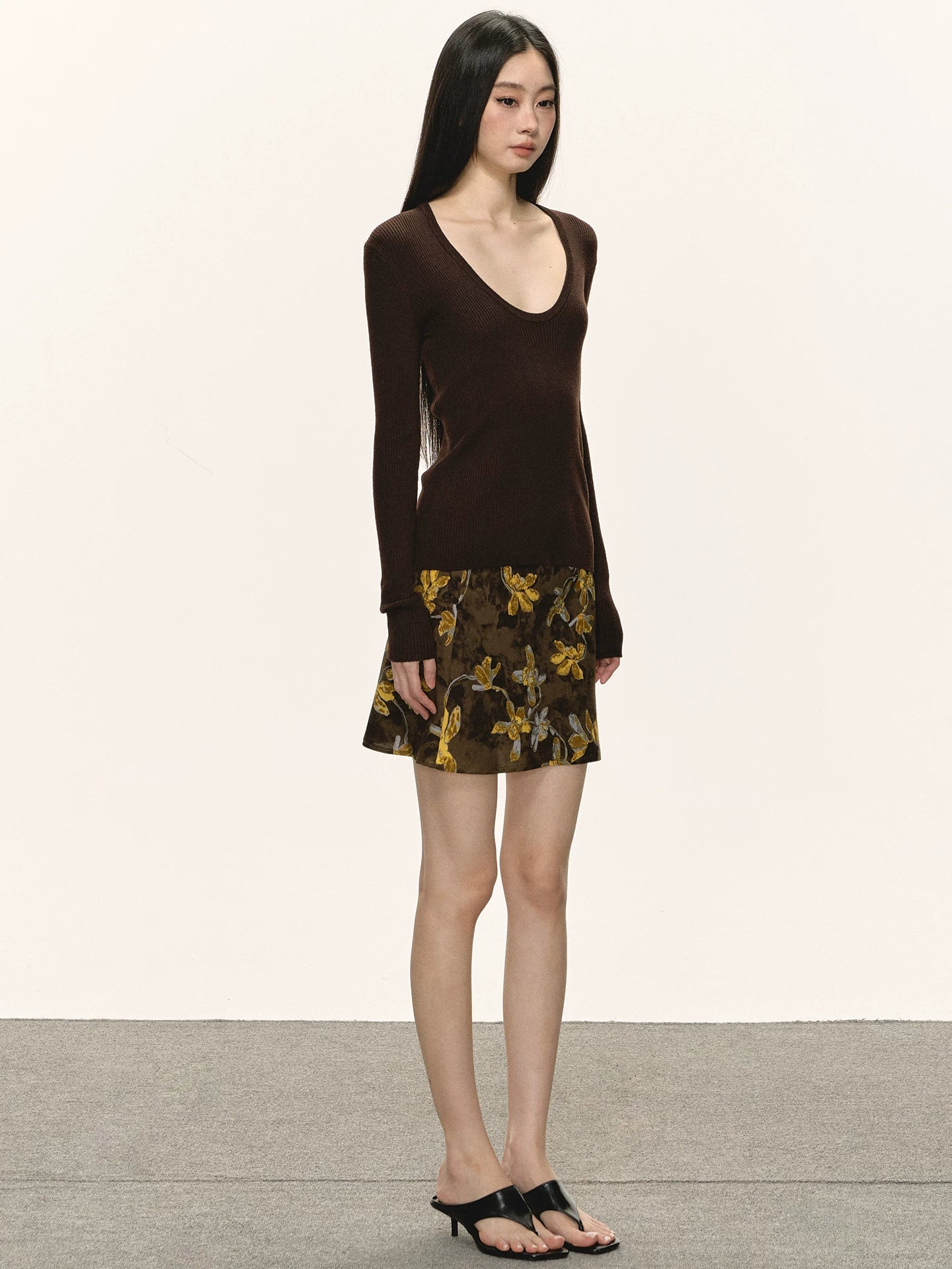 Anna Aneae High Waist Flower Skirt