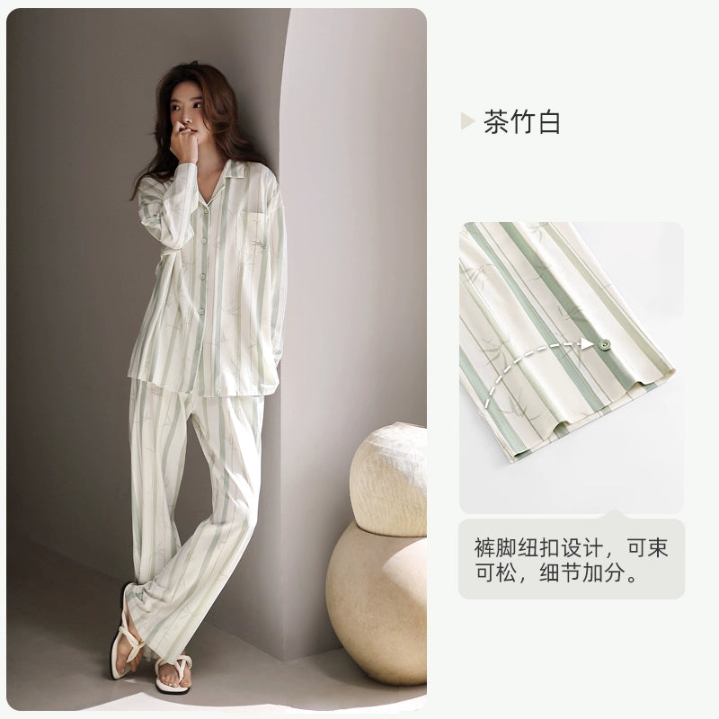 Yuenai New Chinese Long-sleeved Loungewear Pajamas