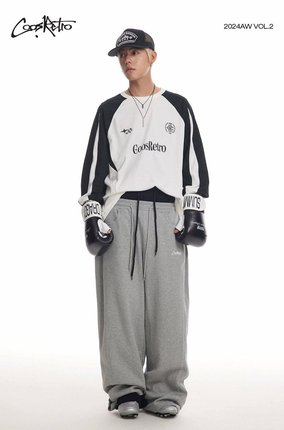 CoosRetro Loose Casual Fleece Track Pants