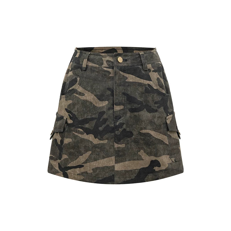 KANO Retro Old Camouflage Tooling Skirt