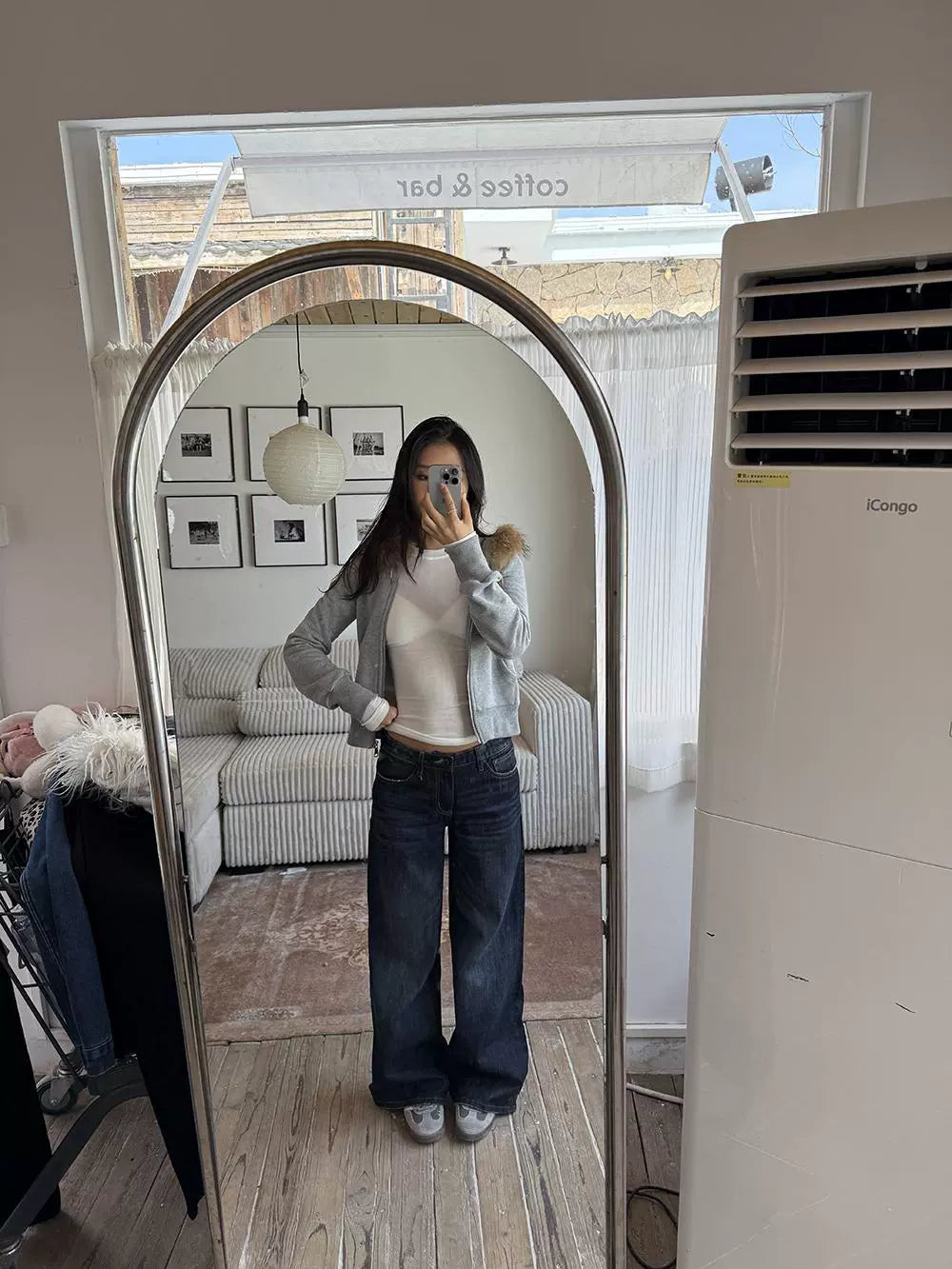Audwyn Vintage Low Waist Skinny Washed Jeans