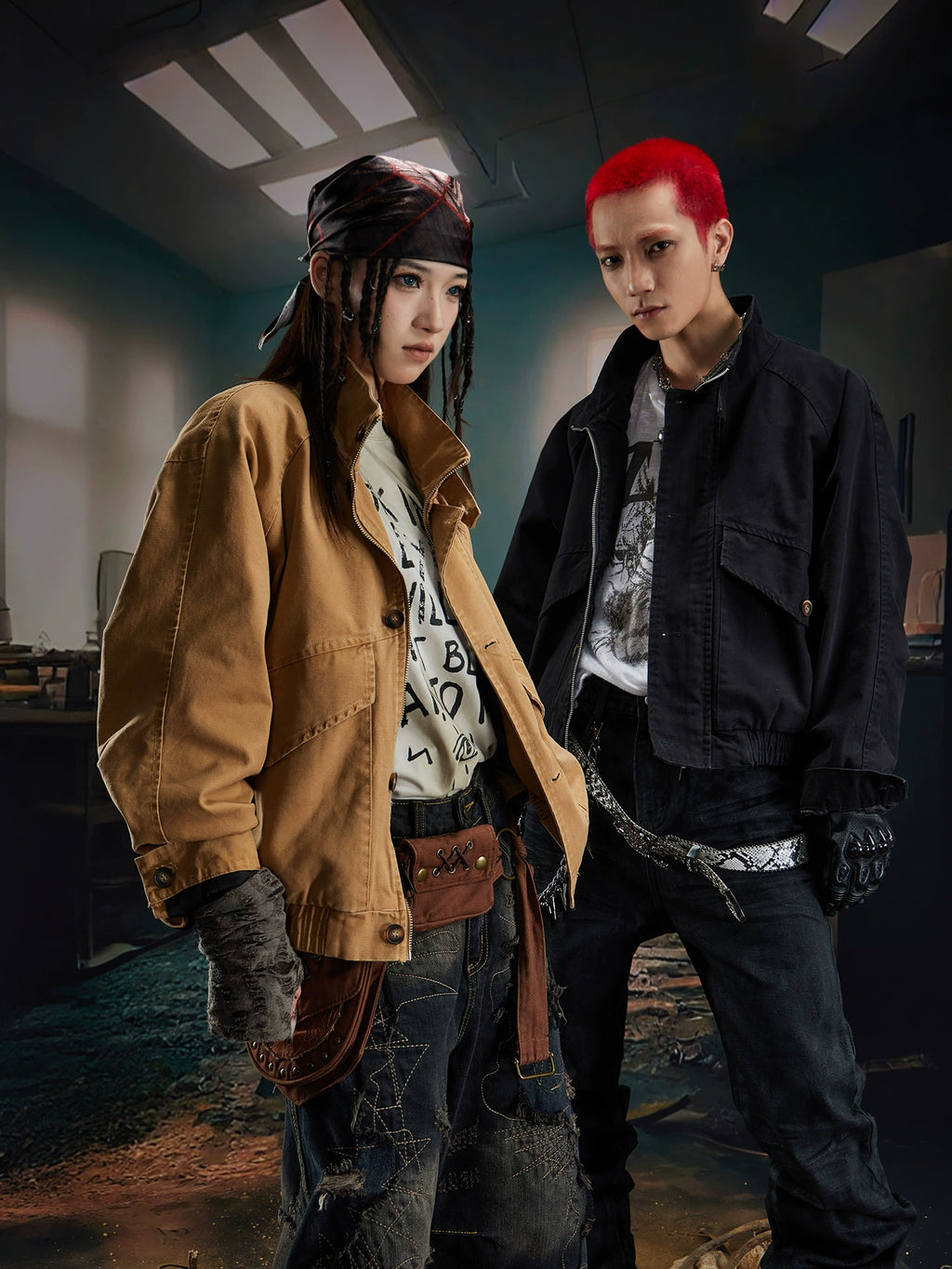 NOMANIAI Simple Versatile Stand-up Collar Short Wide Zipper Jacket