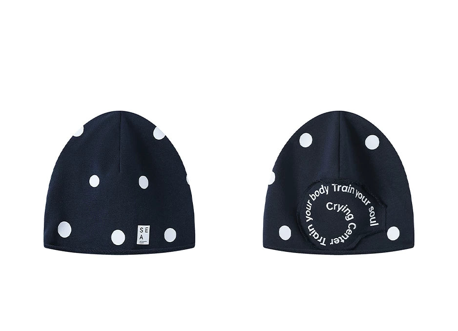 CryingCenter Polka Dot Edge Knitted Cold Cap