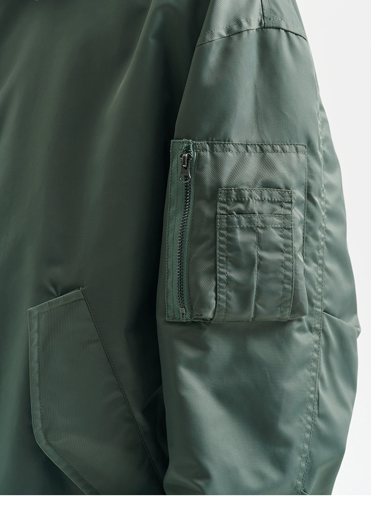 BUTTBILL Vintage Loose Silhouette Flight Jacket