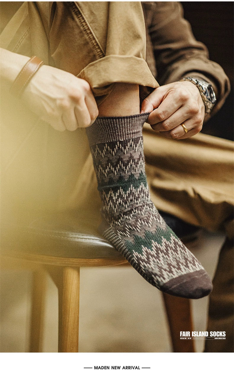 Maden Vintage Woven Tube Socks