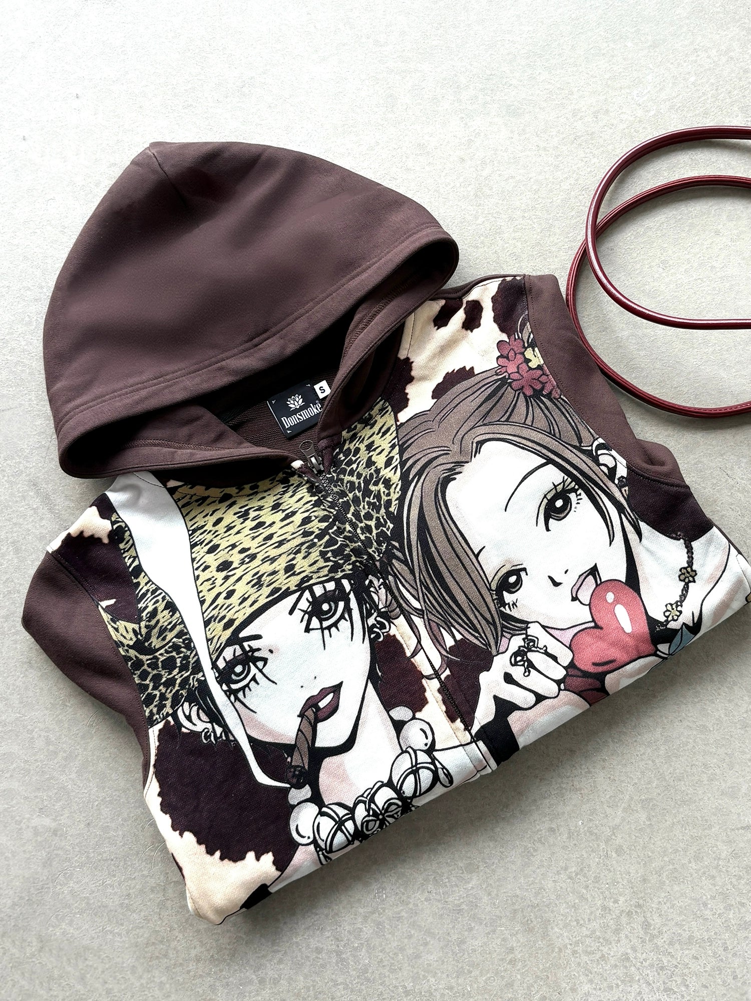 DONSMOKE nana Front Shoulder Casual Hooded Sweater