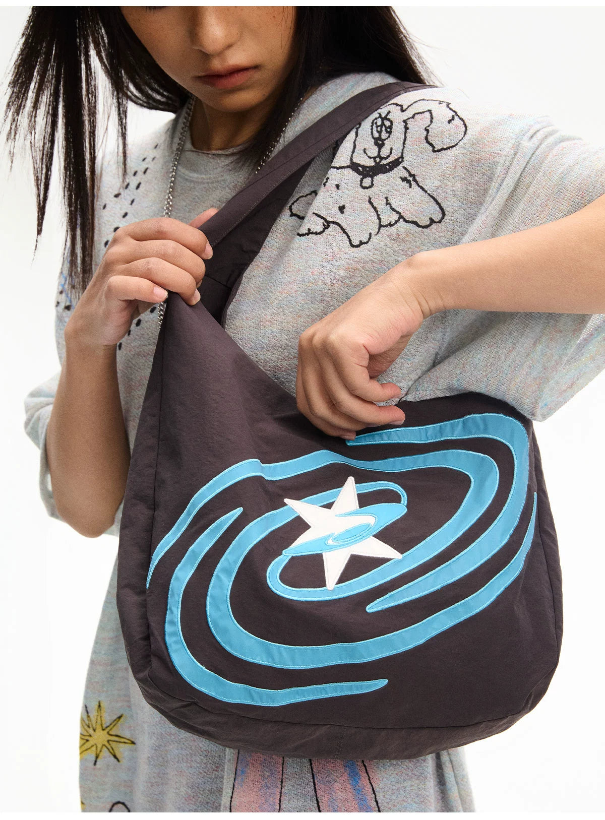 NewJNXS Whirlpool Reflective Cloth Underarm Bag