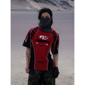 PERSONSOUL Embroidery Color Matching Sports Tee