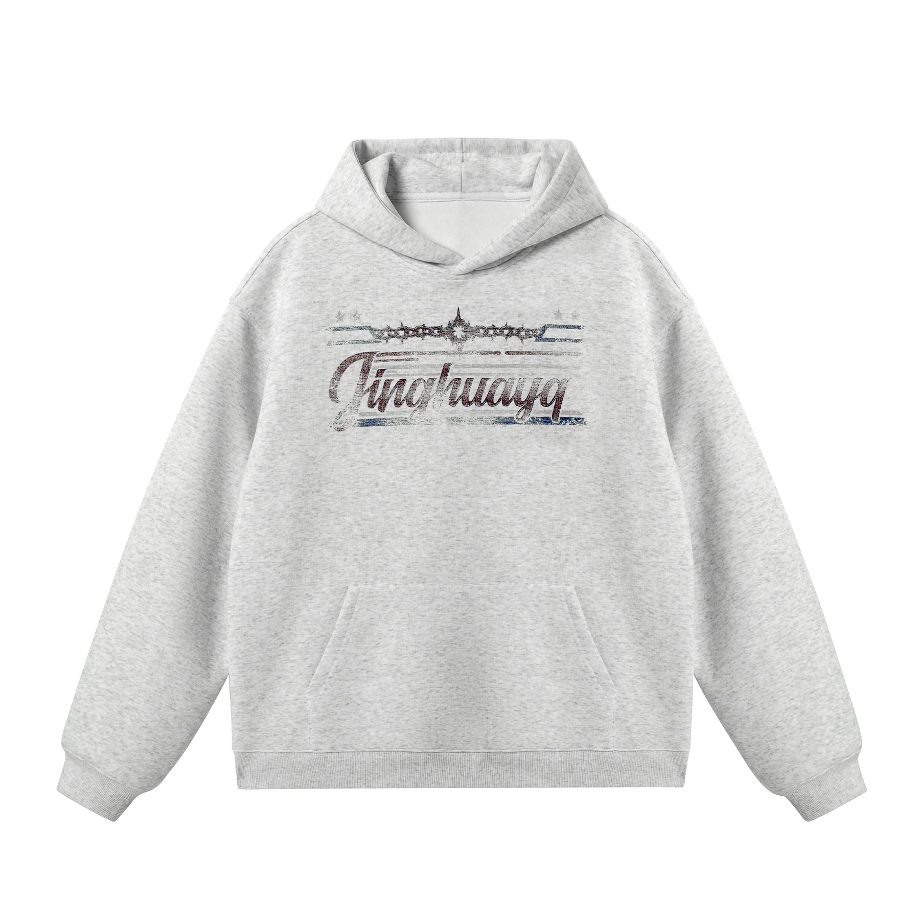 JHYQ Retro Letter Print Loose Sweater