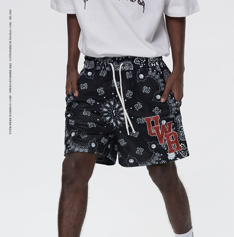 UNTILWERICH Quick-drying Sports Training Five-point Basketball Pants