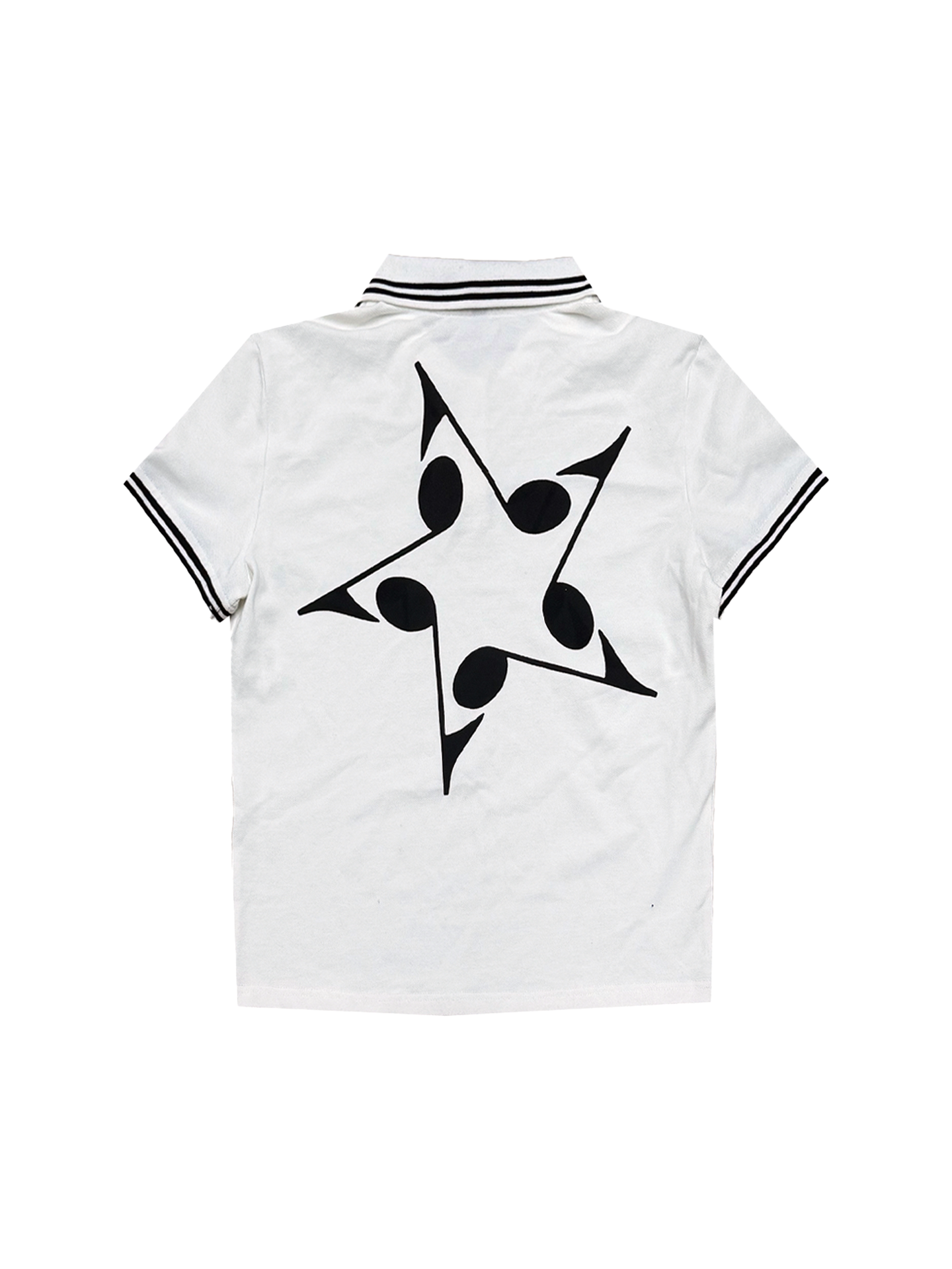 DETW Contrasting Front Shoulder Polo Shirt Tee