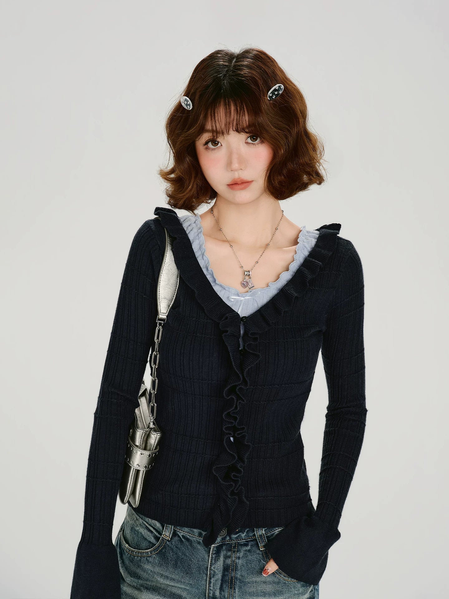 Girlyhalo Casual Versatile Knitted Cardigan