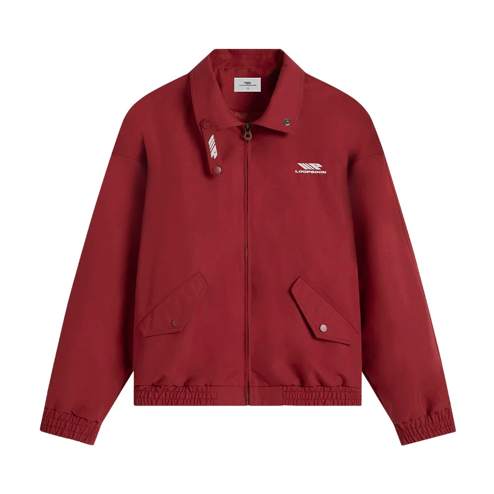 Loopsoon Collar Loop Embroidery Versatile Simple Casual Tee