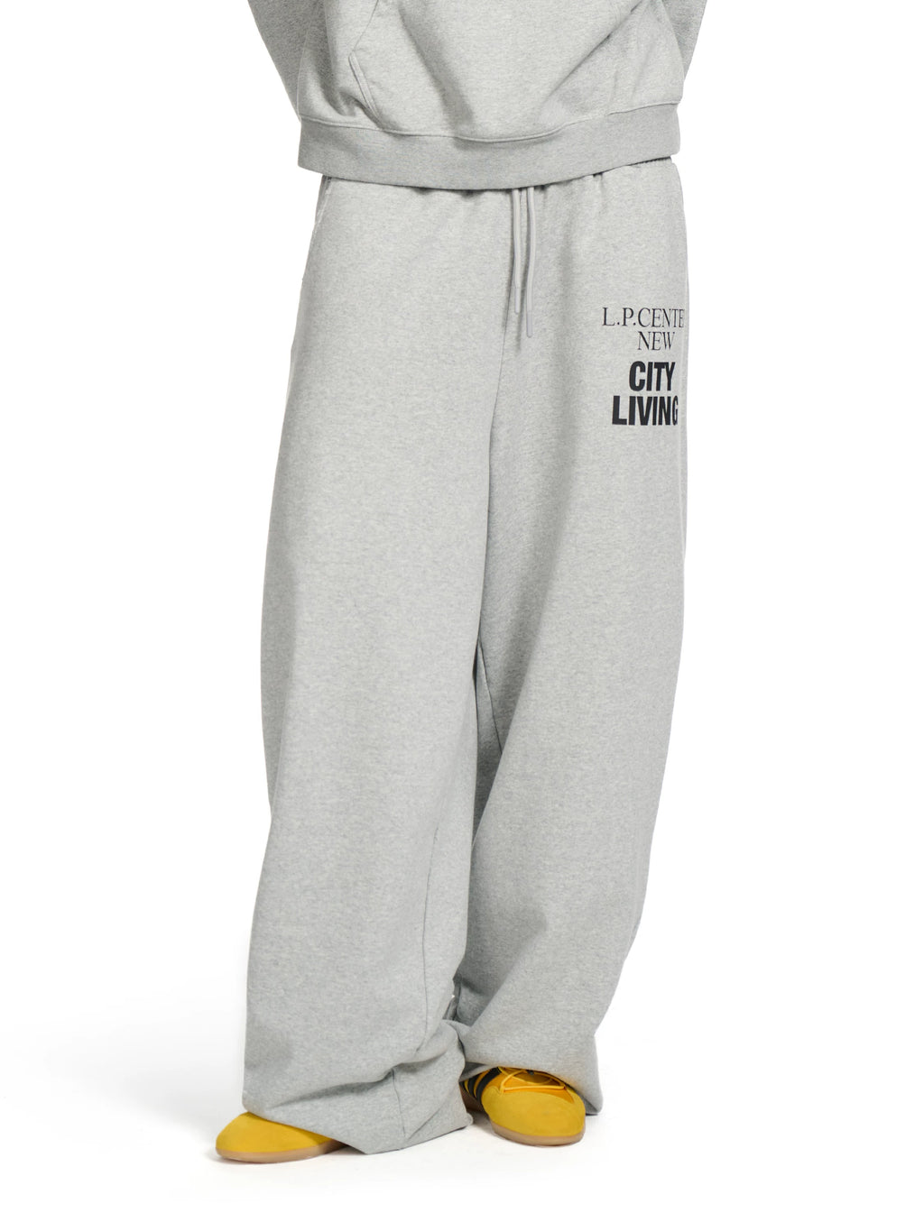 Loopsoon Letter Badge Print Design Series Sweater/sweatpants/culottes