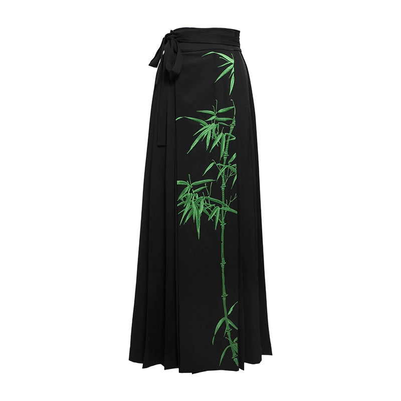 APOZi Embroidered New Chinese Style Skirt