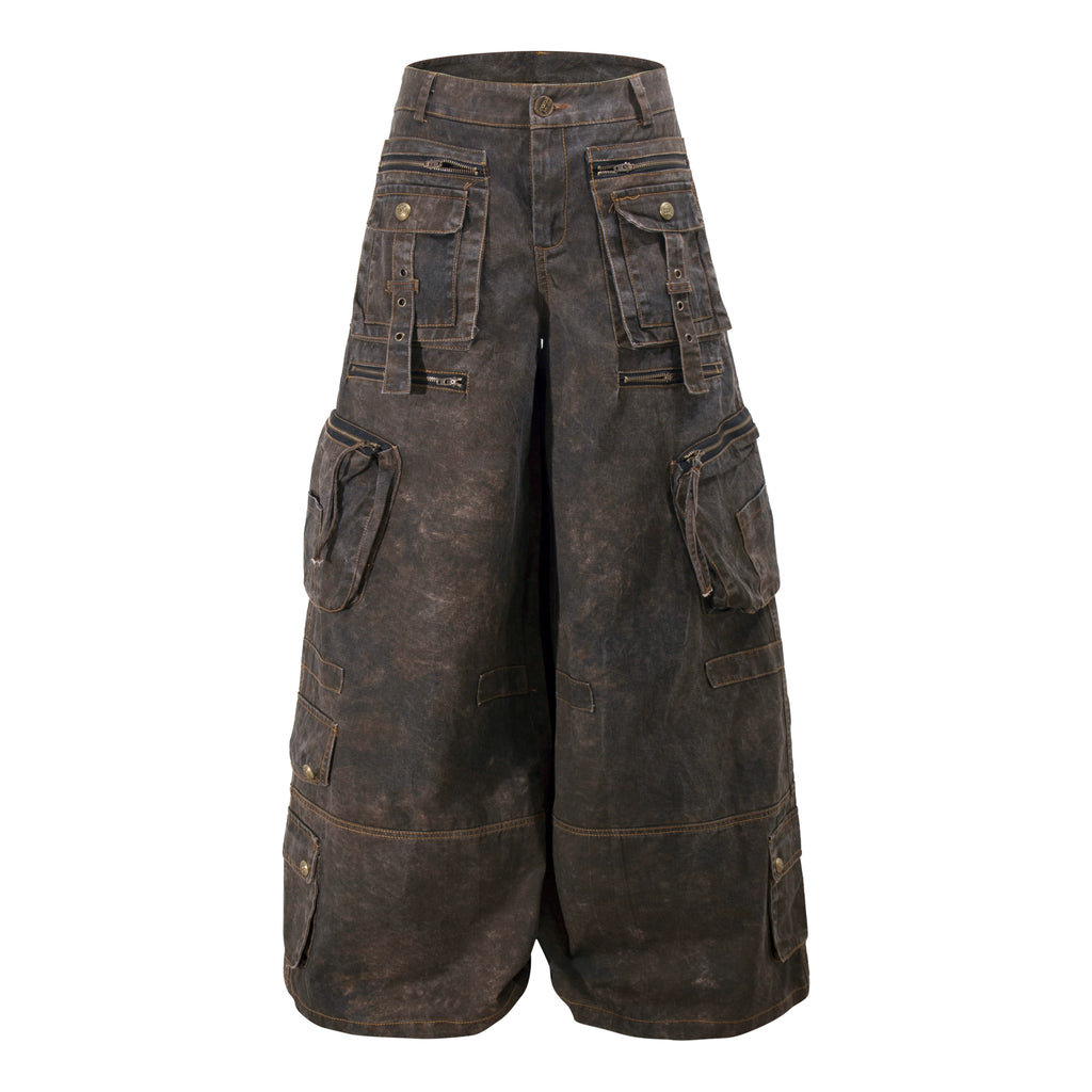 BLACKLISTS Old Tie-dye Multi-pocket Cargo Pants