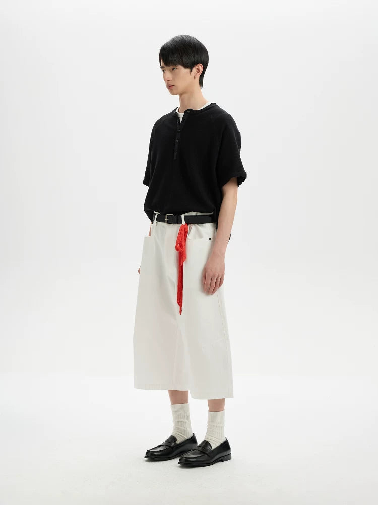 BUTTBILL Simple and Versatile Loose Casual Cropped Pants