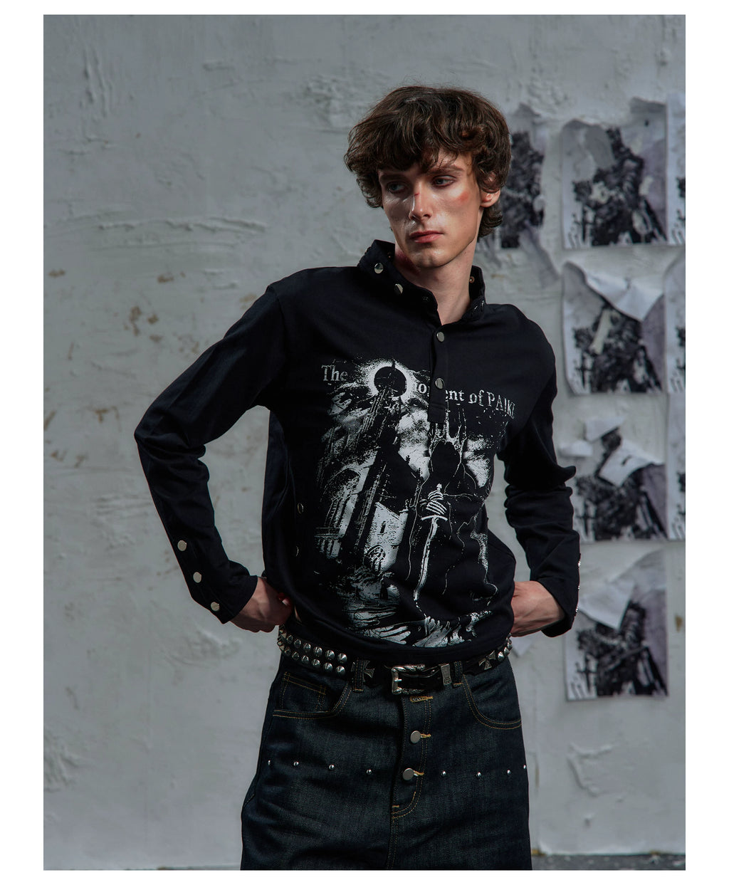 PAIKI Castle Print Casual Long Sleeve