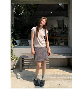 KANO POLO Collar Sleeveless Knitted Tee