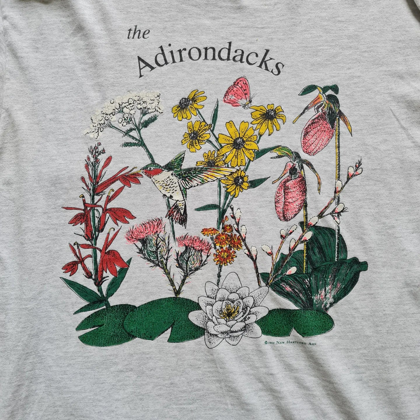 Wang Youbing Round Neck Hand-painted Printing Loose Tee