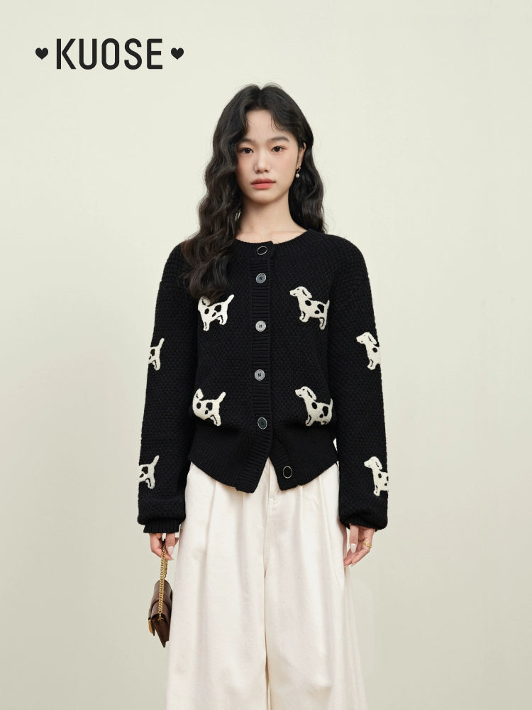 Kuose Puppy Lazy Knit Sweater