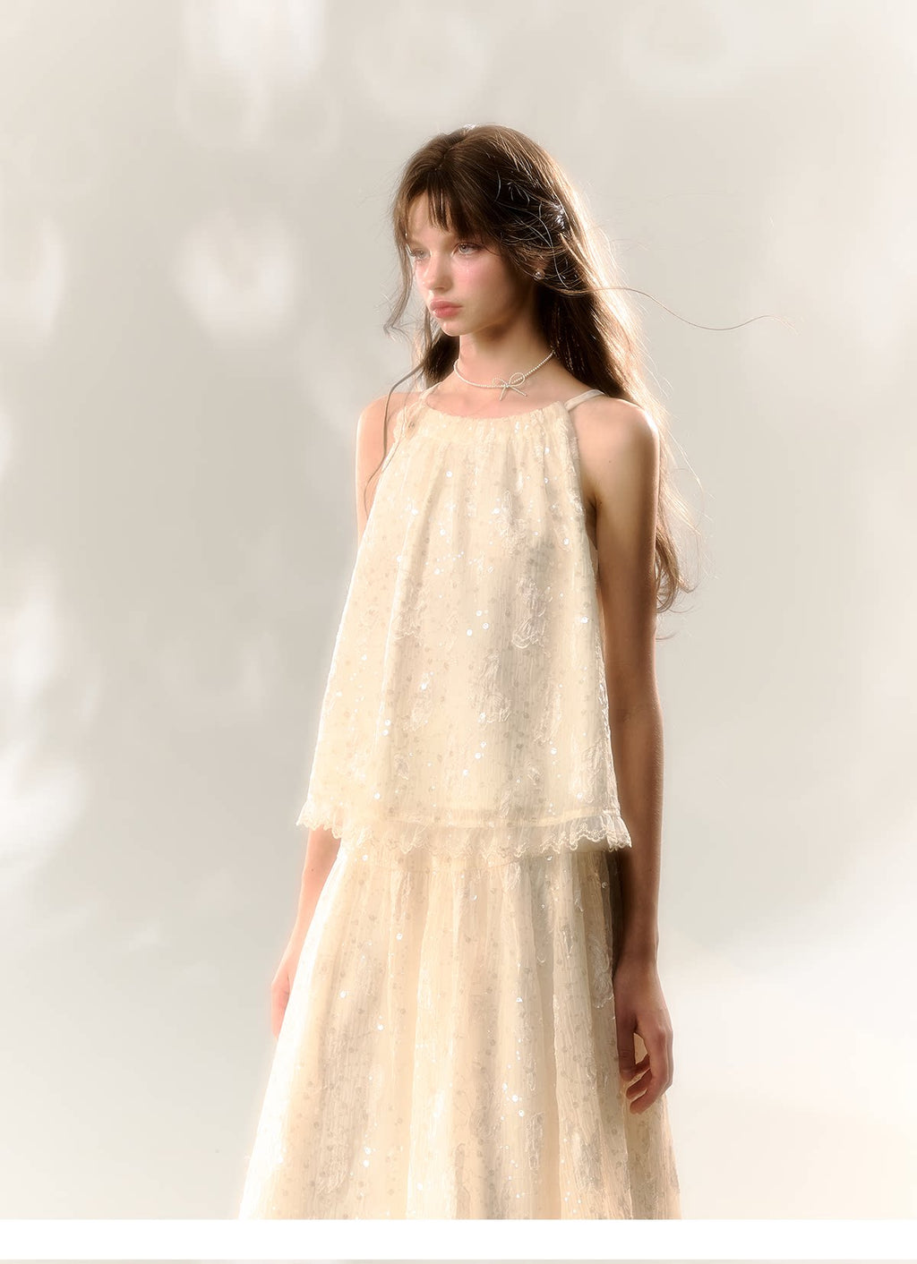 SunsetPark Butterfly Lace Neck Set