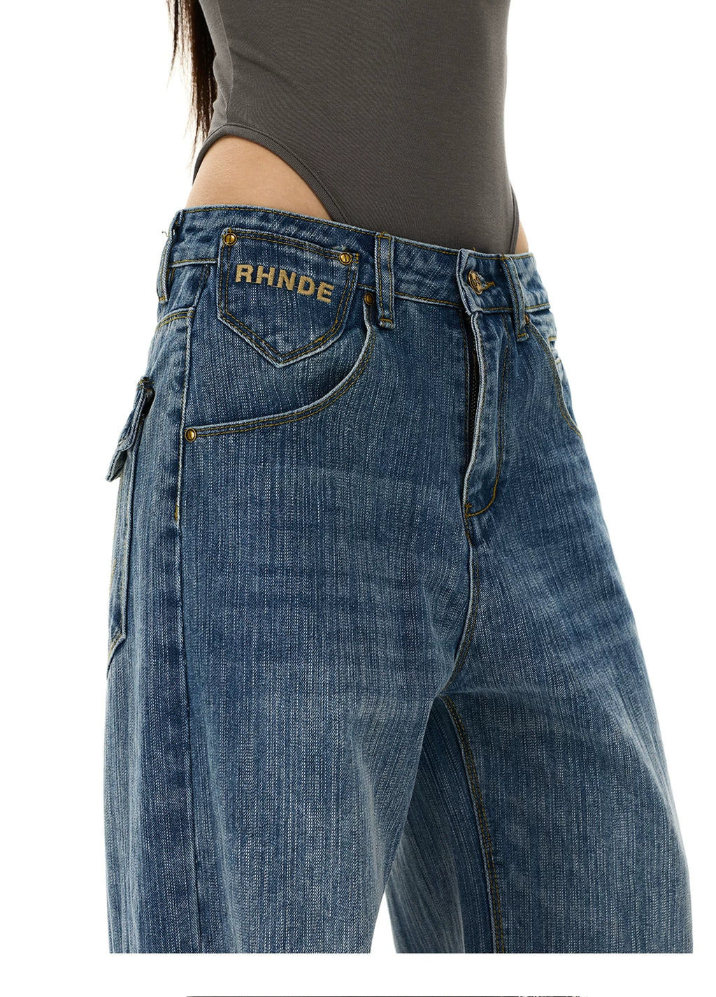 WLNEXT Premium Embroidered Loose Jeans