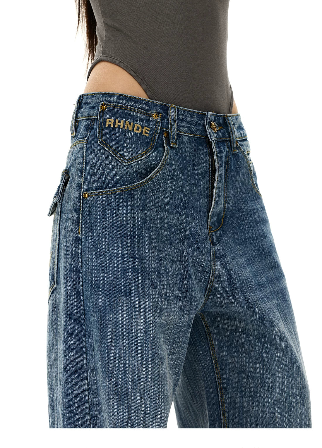 WLNEXT Premium Embroidered Loose Jeans