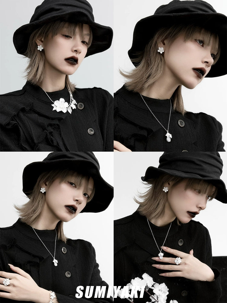 SUMIYAKI Sakura Three-dimensional Flower Earrings