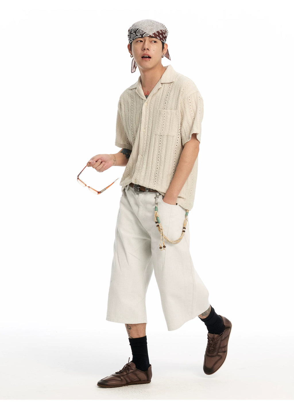 CoosRetro Vintage Straight Versatile Cropped Pants